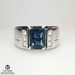 Nhẫn nam đá quý Sapphire đen - Tahi 7584