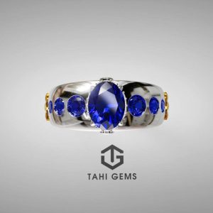 Nhẫn nam đá quý Sapphire - Tahi 7592