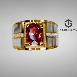 Nhẫn nam đá quý Ruby - Tahi 7609