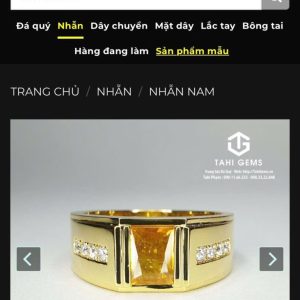 Nhẫn nam đá quý Sapphire - Tahi 7614