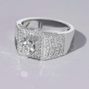 Tahi 574 - Nhẫn nam Kim cương full đá tấm