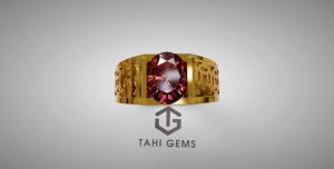 Nhẫn nam đá quý Garnet - Tahi 7621