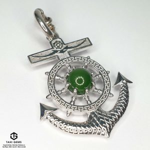 Móc chìa khóa mỏ neo Ngọc bích - Tahi 7658