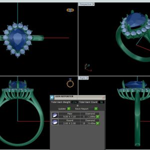 Nhẫn nữ đá quý Topaz - Tahi 7663
