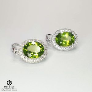 Bông tai đá quý Peridot - Tahi 7644