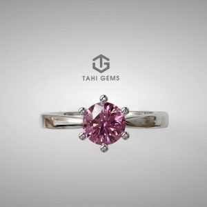 Nhẫn nữ đá quý Sapphire hồng - Tahi 7657
