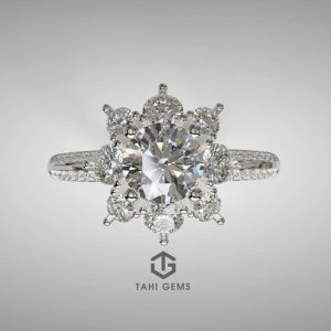 Nhẫn nữ Kim cương hoa cúc - Tahi 7664