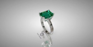 Nhẫn nữ đá quý Ngọc lục bảo - Tahi 7666