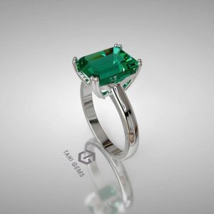 Nhẫn nữ đá quý Ngọc lục bảo - Tahi 7666