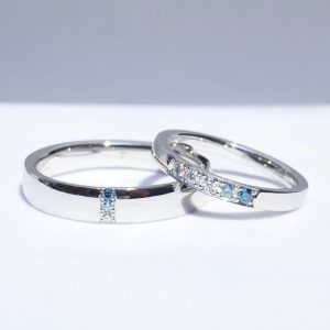 Tahi 222 - Cặp nhẫn cưới Kim cương màu - Biển Tình Hiển Hiện