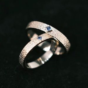 Tahi 214 - Cặp nhẫn cưới Sapphire - Biển Cát & Đại Dương