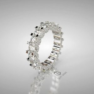 Nhẫn nữ vàng trắng 18k - Tahi 7687