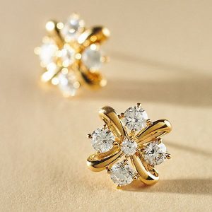 Tahi 319 - Bông tai Kim cương Hoa 4 cánh