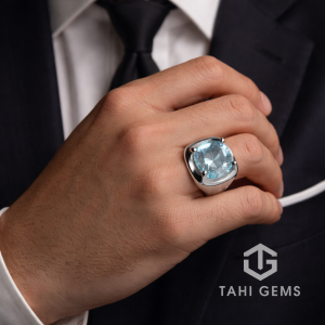 Nhẫn nam Aquamarine - Tahi 7680