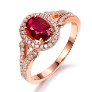 Tahi 502 - Nhẫn nữ đá quý Garnet full đá tấm