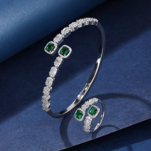 Tahi 339 - Bộ lắc tay - nhẫn Emerald