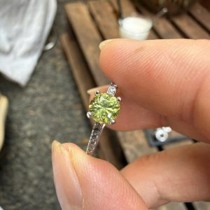 Tahi 537 - Nhẫn nữ Peridot mix Kim cương