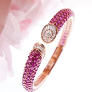 Tahi 346 - Lắc tay Ruby full đá tấm