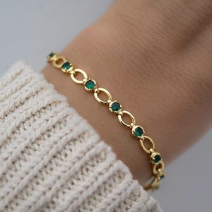 Tahi 352 - Lắc tay đá Emerald