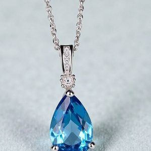 Tahi 390 - Mặt dây chuyền đá Topaz giọt nước