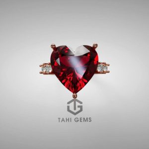 Nhẫn nữ Ruby trái tim - Tahi 7781