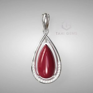 Mặt dây chuyền Ruby giọt nước - Tahi 7782