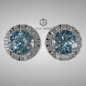 Đôi hoa tai Topaz xanh - Tahi 7785